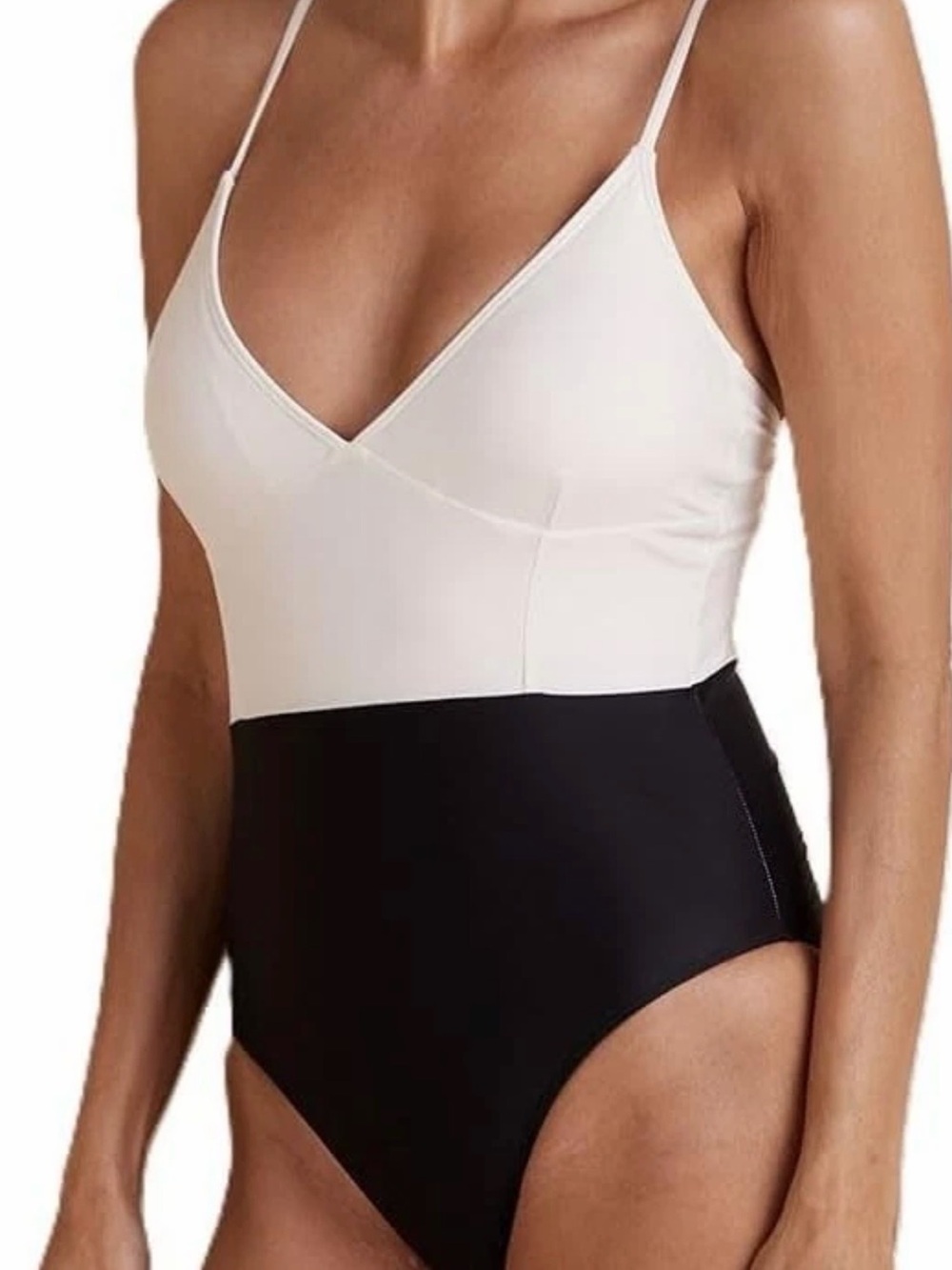 Summersalt The Wave One piece Swimsuit Women’s Sz 4 Black White Color block